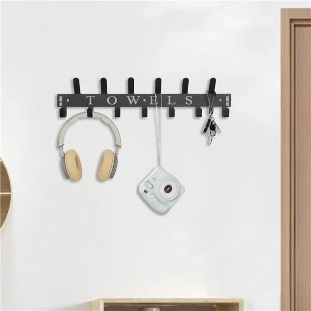 Towel Holder Over The Door Hooks Door Mount Towel Rack Organizer Metal Towel